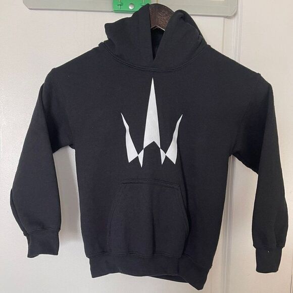 Gildan Boy Kids Pullover Black Jacket Hoodie Sweatshirt XS - Youth (4-5) - Picture 1 of 9